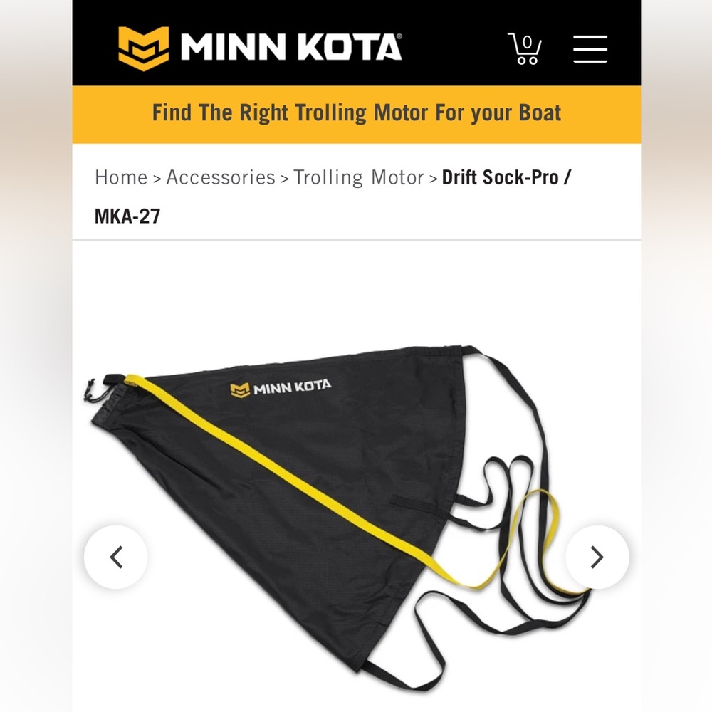Minn Kota Pro Trolling Drift Sock / Fishing gear